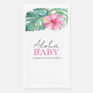 Servilleta De Papel Flor de Hibiscus Tropical Baby Shower