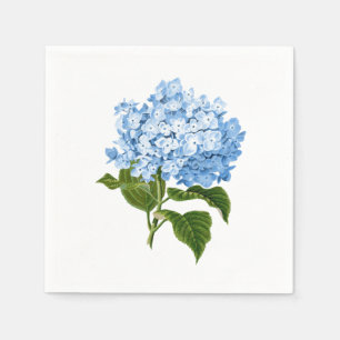Servilleta De Papel Flor de Hortensia Antigüedad Azul Cielo Suave