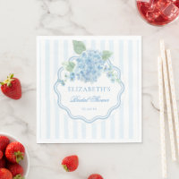Flor de Hortensia Azul Vintage Elegante Raya Ondul