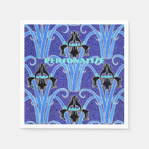 Servilleta De Papel Flor de iris art nouveau elegante arte vintage 