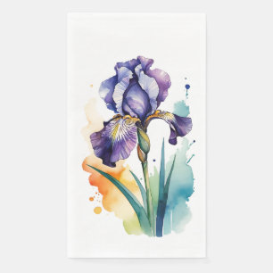 Servilleta De Papel Flor De Iris Púrpura