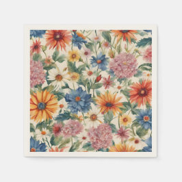 Servilleta De Papel Flor de jardín de verano impresionante