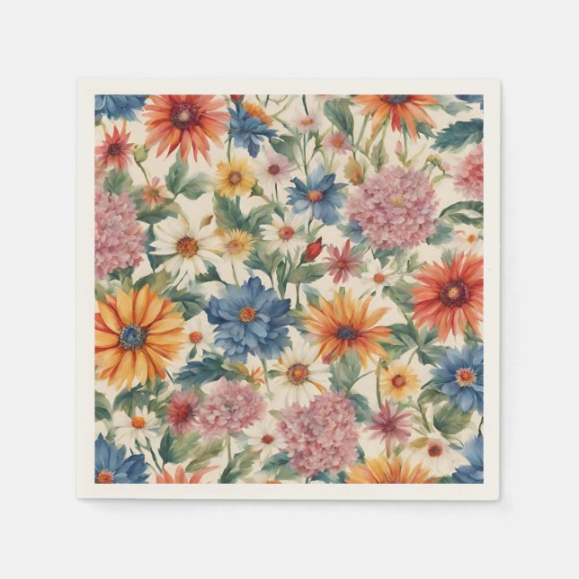 Servilleta De Papel Flor de jardín de verano impresionante (Anverso)