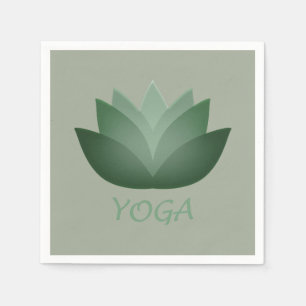 Servilleta De Papel Flor de Loto de Yoga Verde