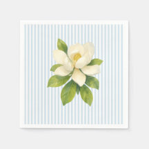 Flor de Magnolia Servilletas Personalizadas para B