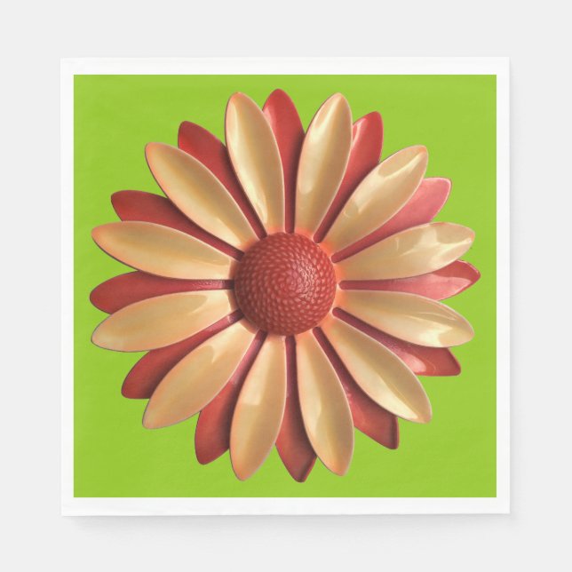 Servilleta De Papel Flor de margarita - Boda de jardín de primavera fl (Anverso)