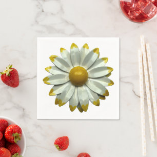Servilleta De Papel Flor de margarita - Boda de jardín de primavera fl