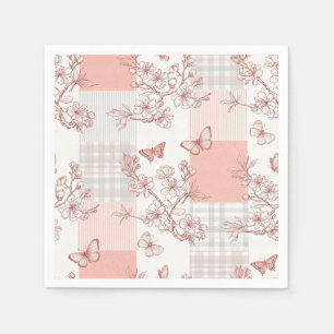 Servilleta De Papel Flor de Mariposa Elegante (9)