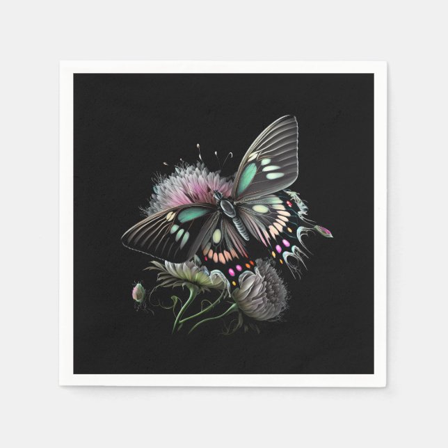 Servilleta De Papel flor de mariposa hermosa (Anverso)