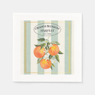 Servilleta De Papel Flor de Naranja - Etiqueta de Cítricos Mediterráne