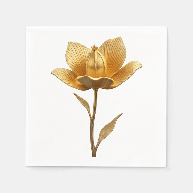 Servilleta de papel Flor de Oro (Anverso)