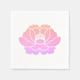 Servilleta De Papel flor de peonía rosa pastel