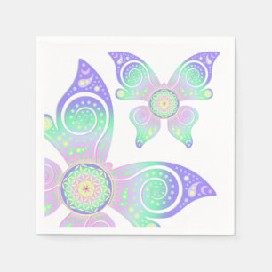 Servilleta De Papel Flor de vida / Blume des Lebens - mariposa
