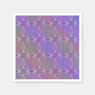 Servilleta De Papel Flor de vida - estampado de grunge de sello 3