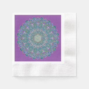 Servilleta De Papel Flor De Vida - Mandala Estilo India 1