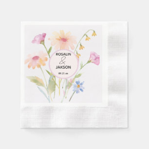 Servilleta De Papel flor editable acuarela