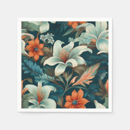 Servilleta De Papel Flor elegante patrón floral