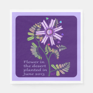 Servilleta De Papel Flor en las servilletas del desierto