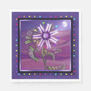 Servilleta De Papel Flor en las servilletas del desierto