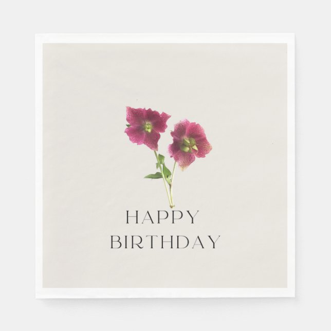 Servilleta De Papel Flor floral moderna (Anverso)