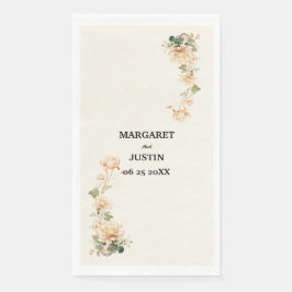 Servilleta De Papel Flor Lotus de Boda Vintage