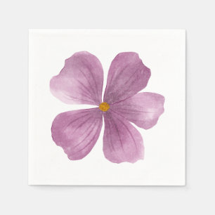 Servilleta De Papel Flor morada pintada a mano