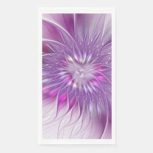 Servilleta De Papel Flor Púrpura Rosa Pasión Resumen Arte Fractal