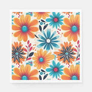 Servilleta De Papel Flor retro boho