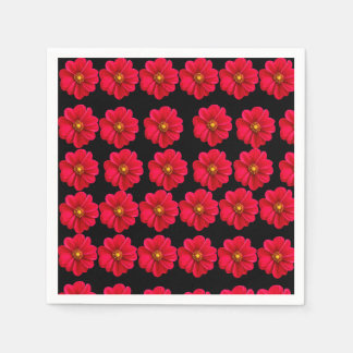 Servilleta De Papel Flor roja.