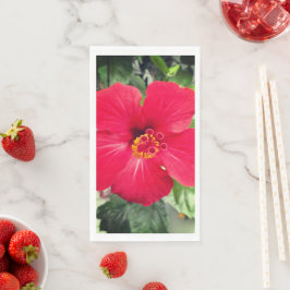 Servilleta De Papel Flor Roja de Hibisco Rosa-sinensis