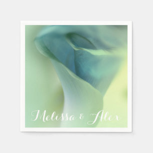 Servilleta De Papel Flor romántica en los tonos azules - nombres de