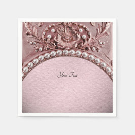 Servilleta De Papel Flor Rosa