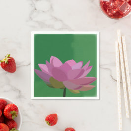Servilleta De Papel Flor rosa de Lily Water Lily