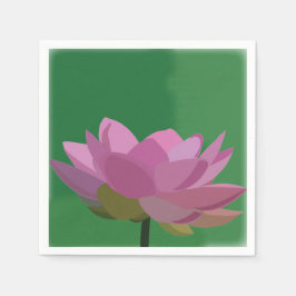 Servilleta De Papel Flor rosa de Lily Water Lily