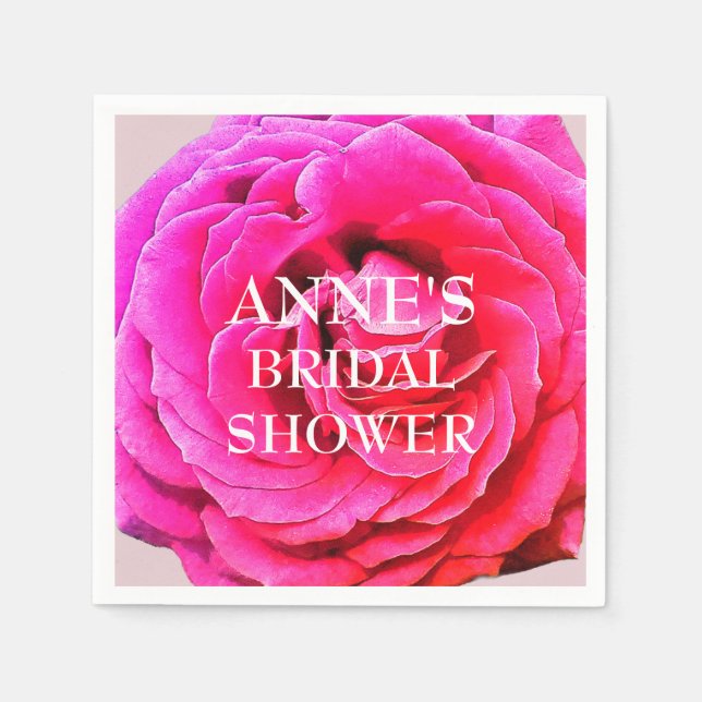 Servilleta De Papel Flor rosa rosa , pañuelos de papel de ducha de nov (Anverso)