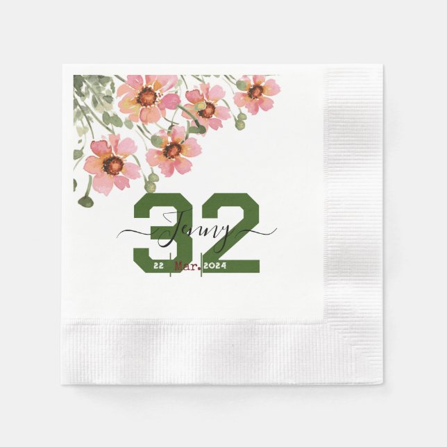 Servilleta De Papel Flor salvaje (Anverso)