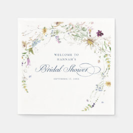 Servilleta De Papel Flor salvaje de color de agua de escritura ducha d