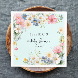 Servilleta De Papel Flor silvestre, Baby Shower