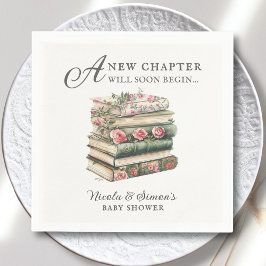 Servilleta De Papel Flor silvestre | Baby Shower del tema del libro