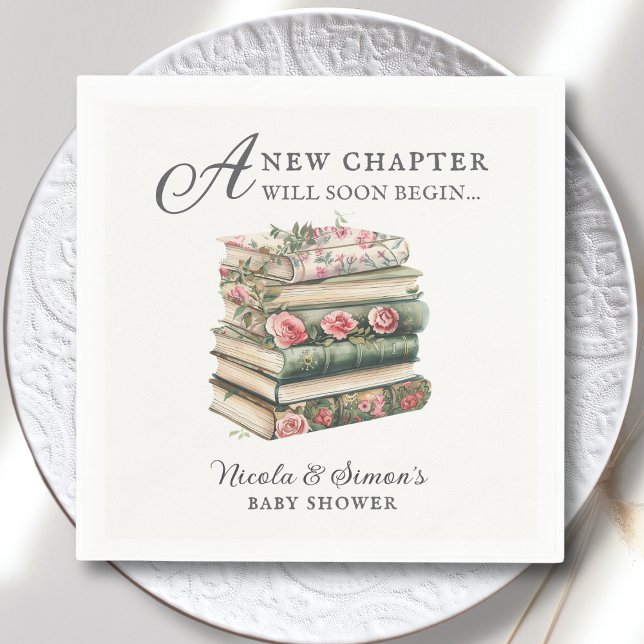 Servilleta De Papel Flor silvestre | Baby Shower del tema del libro (Subido por el creador)