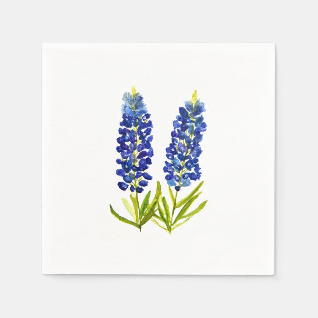 Servilleta De Papel Flor silvestre Bluebonnets (Anverso)