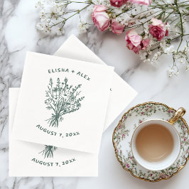 Servilleta De Papel Flor silvestre Bouquet Rustic Whimsical Boda Bloom