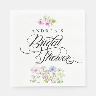 Servilleta De Papel Flor silvestre colorida ducha de novia floral
