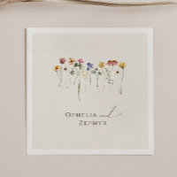 Flor silvestre colorida | Napkins Boda Beige