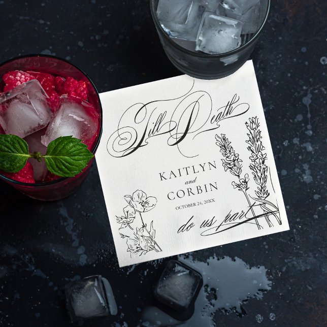 Servilleta De Papel Flor silvestre Elegante Boda gótica (Subido por el creador)