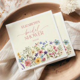 Servilleta De Papel Flor silvestre Flor Floral Bridal Shower