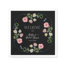 Flor silvestre floral Daisy Black Boho Bridal Show