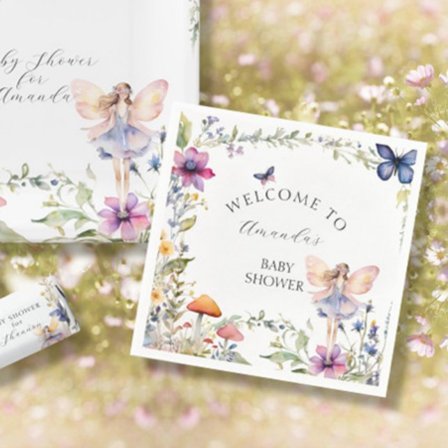 Servilleta De Papel Flor silvestre Jardín Mariposa Niña Ducha (Subido por el creador)