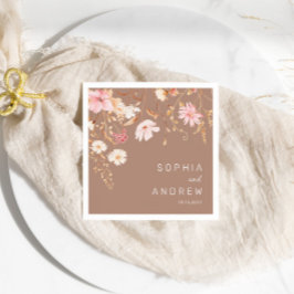 Servilleta De Papel Flor silvestre moderna | Boda Jardín Botánico