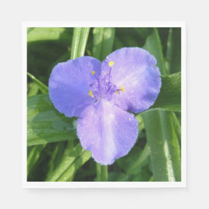 Servilleta De Papel Flor silvestre primaveral Trillium con rocío